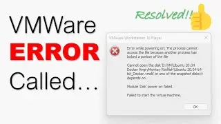 The process cannot access the file because another process has locked a portion of the file - VMWare