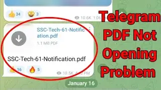 Telegram Pdf Not Opening Problem | Telegram PDF Download Problem Solve