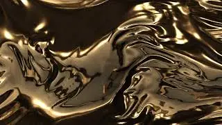 4K 100% Royalty-Free Stock Footage | Shinning Golden Liquid Flowing | No Copyright Video
