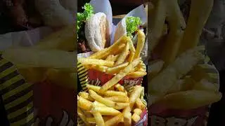 Lets Eat Fast Food Cheeseburger & Fries 