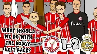 DODGY LEFT BACK! 🏆1-2! Bayern vs Real Madrid!🏆 (Parody goals highlights Champions League 2018)