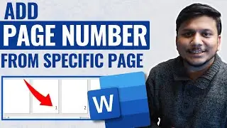 How to start page numbering from specific page |  MS Word