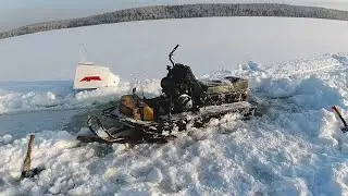 СНЕГОХОД БУРАН-РАЗОРВАЛО КОРОБКУ! ТЯЖЕЛАЯ ЭВАКУАЦИЯ СЛОМАННОГО И ВМЕРЗШЕГО БУРАНА ИЗ ГЛУХОЙ ТАЙГИ ч1