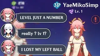 I use Lv.1 Yae Miko to TROLL in Genshin Impact Co op