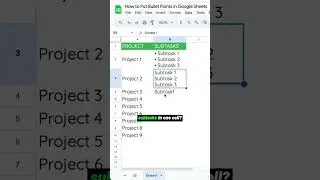 How to Put Bullet Points in Google Sheets
