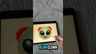 Alien Clown 👽🤡 #creepyemojis #funny