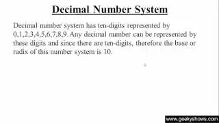 Decimal Number System (Hindi)