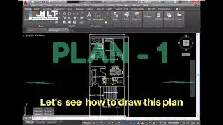 AutoCad - How to create complete 2D House(Floor) plan | for beginners with all commands | PLAN - 1