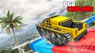 ТРЫНДЕЦ НА ГУСЕНИЦАХ В GTA 5 ONLINE! КАК ЖЕ ОНО ВАЛИТ :D (ГТА 5 ГОНКИ)