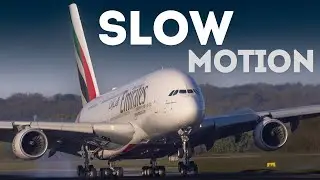 What Aircraft Tyres Do On Landing | Slow Motion Arrivals at Manchester Airport