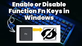 How to Enable or Disable Function Fn Keys in Windows 11/10 | Fix Functions Keys Not Working