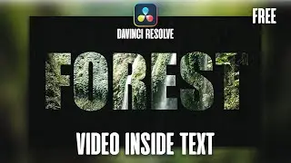 How to Create a Video Inside Text Effect in DaVinci Resolve | Free