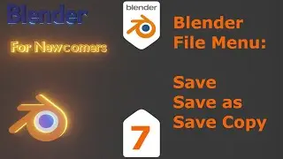 Blender For New Comers- Blender File Menu:  Save and save as Menu