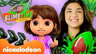 How to Play Football with Dora! 🏈 NFL Slimetime Full Episode | Nickelodeon