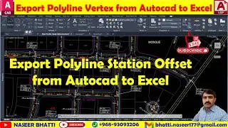 Export Polyline Vertex from Autocad to Excel | How to Export AutoCAD Polyline Coordinates to Excel