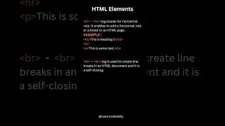 Horizontal Row and Break in HTML || #tutorial #shorts #viralvideo #webdesign