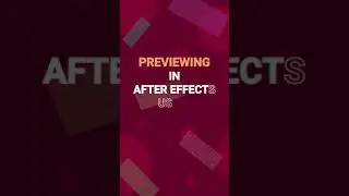 Previewing in After Effects  | #shorts #keyboardshortcuts  #Aftereffectskeyboardshortcuts