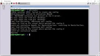 Fail to run Qt Creator on Raspberry Pi/Raspbian Jessie remotely using Microsoft Remote Desktop