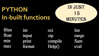 python in built function || Use of Python In-built functions with explaination in 15 minutes PART: 2