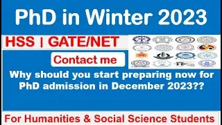 Why should you start preparing now for PhD admission in December 2023?