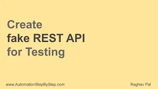 How to create Fake REST API for testing and mocking using json-server