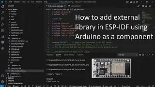 How to add external library in ESP IDF using Arduino as a component with VS Code