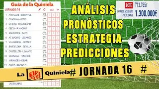 🔥 LA QUINIELA JORNADA 16  ✅ POR  LIGA PRONOSTICOS DEPORTIVOS PARA ESTA SEMANA