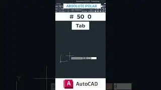 ABSOLUTE and RELATIVE Polar #autocadtips #autocadtutorial #architecture