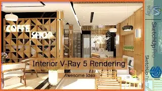 Sketchup V-Ray 5 Tips Find Your Fast Render Setting, interior Rendering How to Add Light 