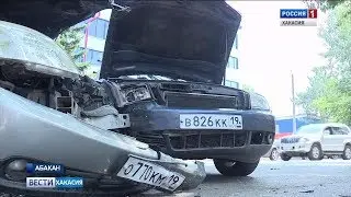 Авария в центре Абакана. 30.07.2019