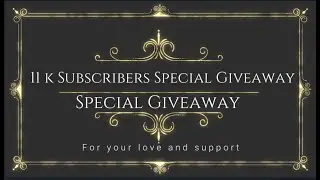 Thank you for 11k Subscribers | Special Giveaway | Learn It In Tamil | தமிழ்