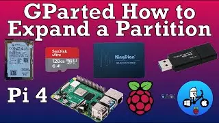 Resizing expanding a Partition with Gparted. Raspberry Pi 4. Custom builds Retropie & more