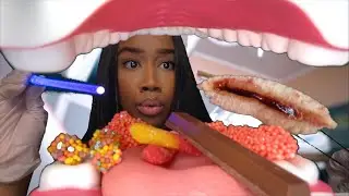 ASMR Dentist Cleans Your Teeth and Eats The Candy & Your Lunch Out Of It 🦷🍫 ASMR Dentist Role-play