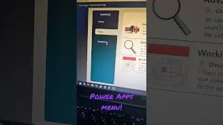 Power apps menu with only a few components.