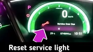 How to reset service light , Honda civic  2017.2018.2019.2020.2021