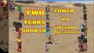 Heroes 3 COMBAT Two years growth Tower vs Inferno and Necropolis