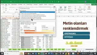 Excel 1 Dakika - Metin verileri renklendirmek