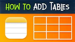 Apple Notes How to Add Column to a Table (resize table tutorial)