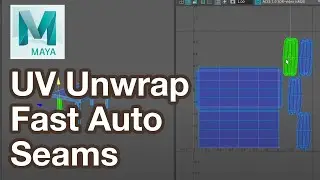 UV Unwrap Fast with Auto Seams in Maya Tutorial