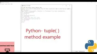 Python-tuple( ) method Example