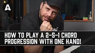 How To Play a 2-5-1 Chord Progression With ONE Hand! - Piano Lesson