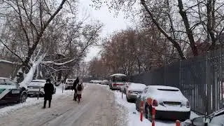 Москва 4107 улица Эдуарда Стрельцова, ЖК Foriver зима день