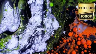 Abstract Swirling Mixture of Paint and Oil background loop video for video editors