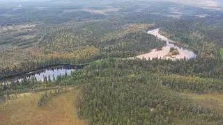 Река Канда, Мурманская область. Съёмка с квадрокоптера