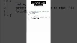 find factorial | do while loop | 