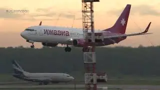 Landings with powerful reverse at Domodedovo.