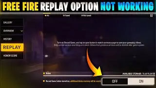 Free Fire Replay Option ON Problem Solve | Free fire replay option not working | ON ff replay option