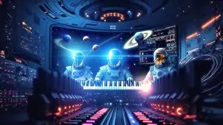 AI Visual - ambient music, relax & chill -  Space travel #1