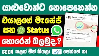 How to hide blue Ticks on Whatsapp in sinhala | Blue tick hide in whatsapp