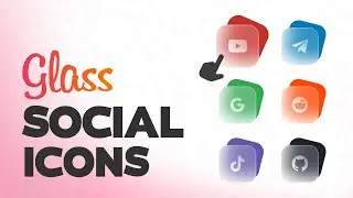 Glass Social Icons Hover Effect using CSS